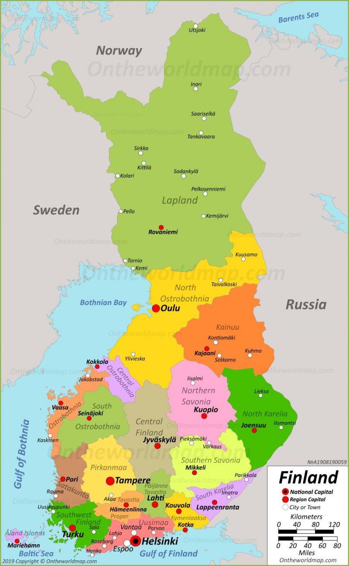 フィンランド首都地図